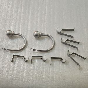 Silvertone Curtain Tiebacks &  Rod Brackets